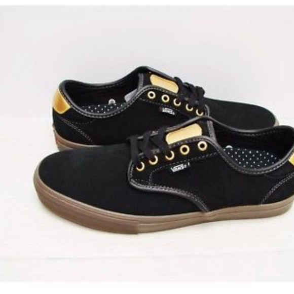 Vans Chima Ferguson Pro Black Gum Gold Skate Shoes - Picture 8 of 8